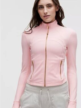 lululemon athletica Pink Zip-Front Bomber Jacket